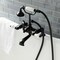 Kingston Brass AE205T0 7-Inch Tub Faucet with Hand Shower, Matte Black AE205T0 - alternate 6
